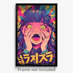 Korean Movie Poster - Girl Feeling Infuriated, Royal Popped Button (Art Print)
