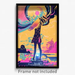 Brazilian Movie Poster - Girl Feeling Mystified, Radiant Adjusting Clothes