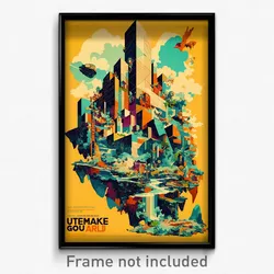 Icelandic Movie Poster - Unimaginable Quarry (Iceland Retro Film Art Print)