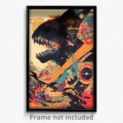 Movie Art Poster - Haunting Table (Psychedelic Trippy Retro Cartoon Film Print)