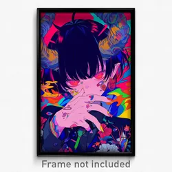 Anime Art Poster - Boy Feeling Cowardly Wearing Glum Horn Ribbon (Print)