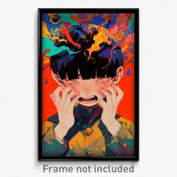Anime Art Poster - Boy Feeling Surprise, Memorable Lace Trimmed Hairband (Print)