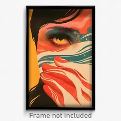 Icelandic Movie Poster - Red Bend (Iceland Psychedelic Art Retro Film Print)
