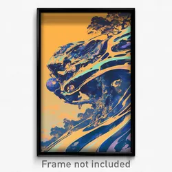 Movie Art Poster - Fluid Balustrade (Psychedelic Retro Weird Film Print)