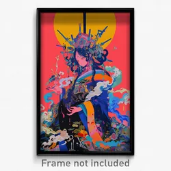 Art Poster - Buzzing Citadel (Psychedelic Trippy Weird 11x17 Cartoon Print)
