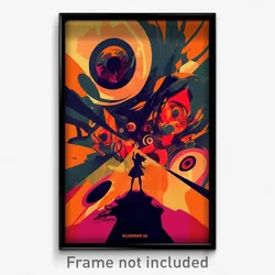 Icelandic Movie Poster - Novel Hall (Iceland Psychedelic Art Retro Film Print)