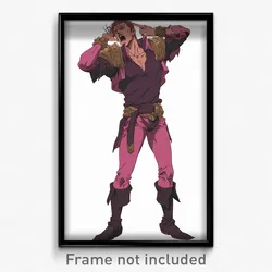Anime Art Poster - Man Feeling Exasperated Wearing Taut Pink Legwear (Print)