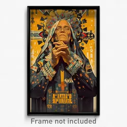 Mexican Movie Poster - Man Feeling Strong, Yellow Maid Headdress (Art Print)