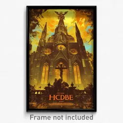 French Movie Poster - Webbed Church (France Psychedelic Art Retro Film Print)