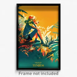 French Movie Poster - Woman Feeling Content, Thick Kneehighs (France Art Print)