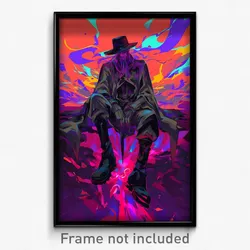 Anime Art Poster - Man Feeling Self Confident Wearing Webbed Hat Ribbon (Print)
