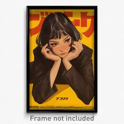 Thai Movie Poster - Girl Feeling Agitation, Thrifty Black Clothes (Art Print)