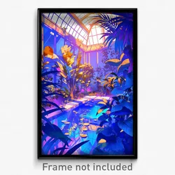 Art Poster - Tremendous Greenhouse (Psychedelic Trippy Weird 11x17 Print)