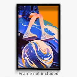 Movie Art Poster - Woman Feeling Weak, Royal White Socks (Retro Film Print)