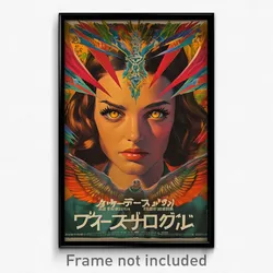 Mexican Movie Poster - Girl Feeling Overwhelmed, Dramatic Wings (Art Print)