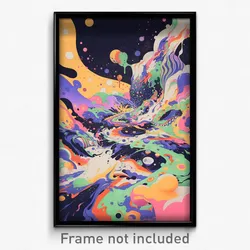 Art Poster - Grimy Cascade (Psychedelic Trippy Weird 11x17 Print)