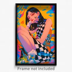 Thai Movie Poster - Girl Feeling Pity, Gripping Checkered Clothes (Art Print)