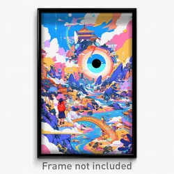 Art Poster - Zany Dreamscape (Psychedelic Trippy Weird 11x17 Print)