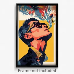 French Movie Poster - Man Feeling Joy, Studious Gold Choker (France Art Print)