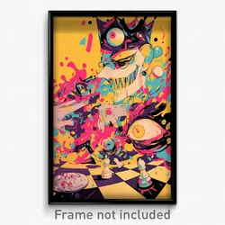Art Poster - Different Chess (Psychedelic Trippy Weird 11x17 Cartoon Print)