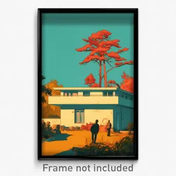 German Movie Poster - Valuable Yard (Germany Psychedelic Art Retro Film Print)