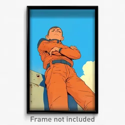 Anime Art Poster - Man Feeling Insulted Wearing Orange Blue Serafuku (Print)