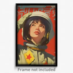 Vietnamese Movie Poster - Woman Feeling Pensiveness, Reflecting Pilot Suit