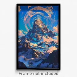 Art Poster - Mountainous Blender (Psychedelic Trippy Weird 11x17 Print)