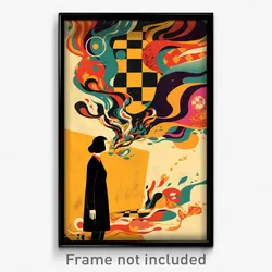 French Movie Poster - Colorful Bluff (France Psychedelic Art Retro Film Print)