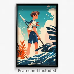 Brazilian Movie Poster - Boy Feeling Loathing, Old Blue Serafuku (Art Print)