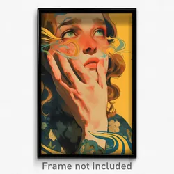 German Movie Poster - Woman Feeling Anticipation, Tidy Wand (Germany Art Print)