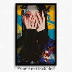 Greek Movie Poster - Girl Feeling Sympathy, Stylish Goth Clothes (Art Print)