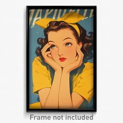 French Movie Poster - Woman Feeling Glumness, Merry Yellow Vest (Art Print)