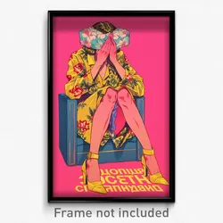 Russian Movie Poster - Woman Feeling Discomfort, Glamorous Ankle Strap (Print)