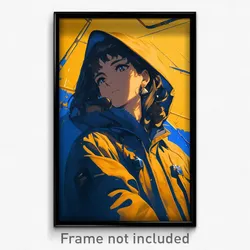 Movie Art Poster - Girl Feeling Obstinate, Admirable Hooded Track Jacket (Print)