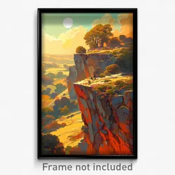 Art Poster - Terrific Ridgeline (Psychedelic Trippy Weird 11x17 Print)