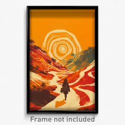 Hebrew Movie Poster - Thorny Wasteland (Israel Psychedelic Art Retro Film Print)