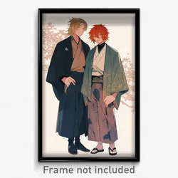 Art Poster - Boys Feeling Resignation Wearing Successful Sleeveless Kimono