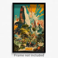 French Movie Poster - Measly Megalith (France Psychedelic Art Retro Film Print)