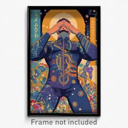 Spanish Movie Poster - Man Feeling Insulted, Kaleidoscopic Blue Bodysuit (Print)