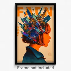 French Movie Poster - Woman Feeling Unnerved, Urban Headpiece (France Art Print)