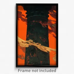Art Poster - Bronze Pillar (Psychedelic Trippy Weird 11x17 Print)
