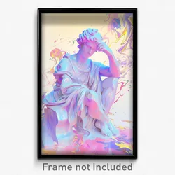 Art Poster - Bright Statue (Psychedelic Trippy Weird 11x17 Print)