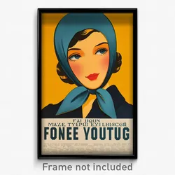 French Movie Poster - Woman Feeling Hospitable, Quizzical Neckerchief (Print)
