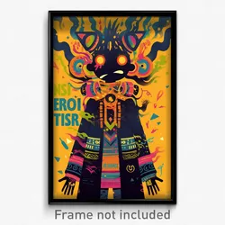Spanish Movie Poster - Boy Feeling Stressed, Scientific Waist Cape (Art Print)
