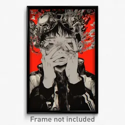 Anime Art Poster - Boy Feeling Cruelty Wearing Colorless Pilot Suit (Print)