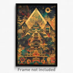 Bollywood Movie Poster - Bountiful Pagoda (India Retro Hindi Film Art Print)