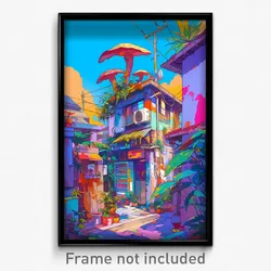 Art Poster - Natural Street (Psychedelic Trippy Weird 11x17 Print)