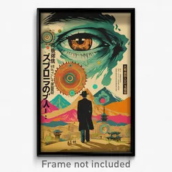 Hebrew Movie Poster - Novel Ranch (Israel Psychedelic Art Retro Film Print)