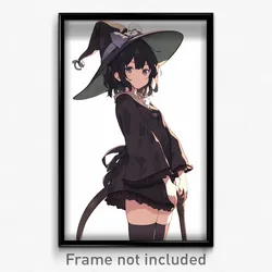 Anime Art Poster - Woman Feeling Relieved Wearing Outlandish Tail Ribbon (Print)